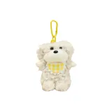 [Желтый нагрудник + желтый ремешок] Экрю щенок