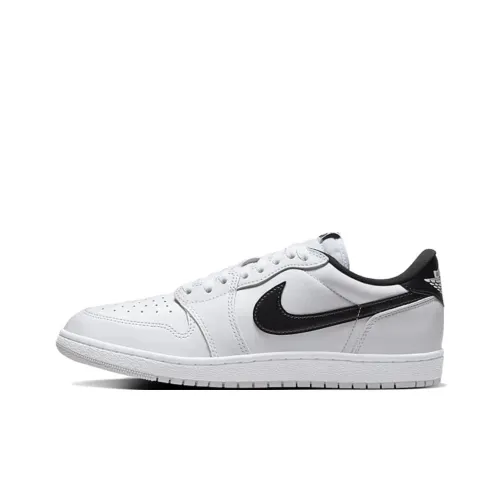 Jordan Air Jordan 1 Винтажные баскетбольные кроссовки Low Топ Белый черный Мужской