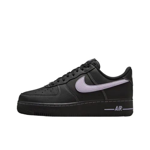 Nike Air FORCE 1 Slip-on Устойчивый к истиранию Низкий Топ Скейтбординг Кроссовки Унисекс Черный Фиолетовый