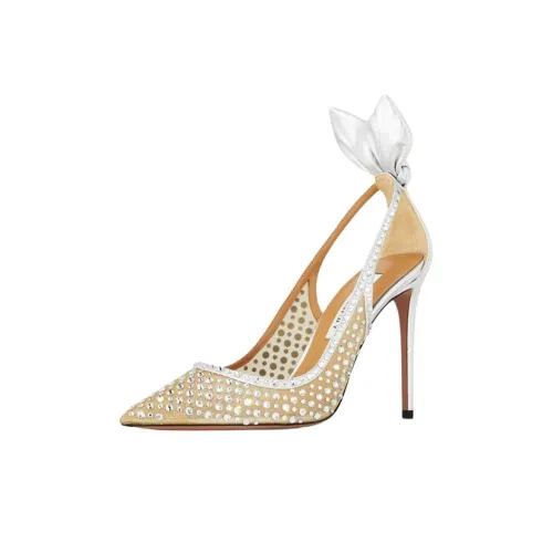 AQUAZZURA Высокие каблуки Серебристые Женские