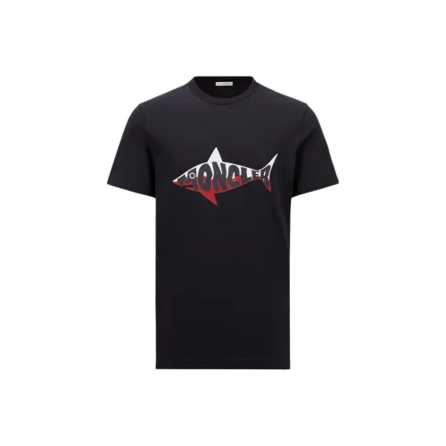 Moncler T Рубашка Мужская Темно-синяя