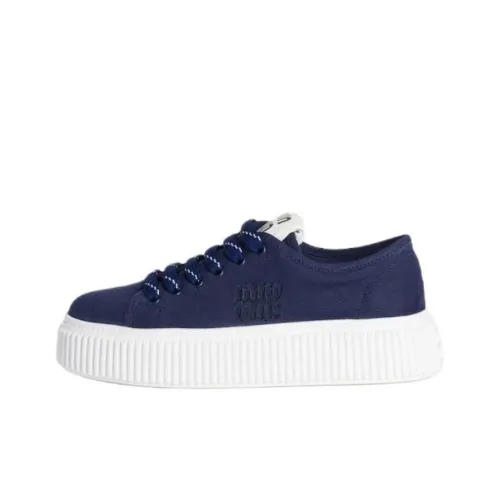 MIU MIU Низкие кроссовки для скейтбординга женские синие