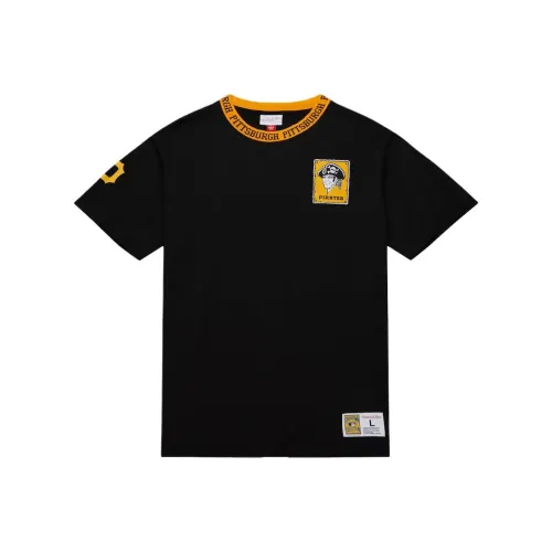 MITCHELL NESS x MLB Pittsburgh Pirates Жаккард Ringer T-Shirt Мужская Черная