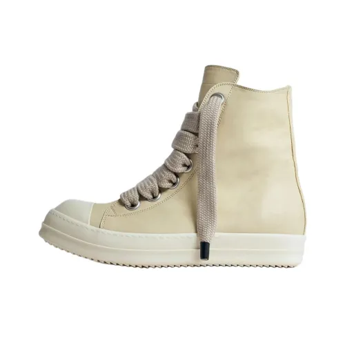 RICK OWENS совместный бренд RO Jumbo Laces High Топ Скейтборд Кроссовки Мужские Бежевые