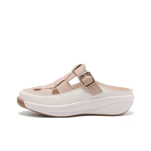 Reivanti противоскользящие домашние тапочки женские бежево-коричневые