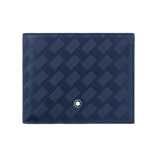 MONTBLANC Stylish 3,0 Коровья крупнозернистая кожа Кошелек Мужской Чернильно-синий