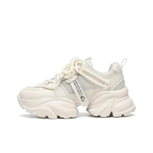 WOOS BOBO Дышащий Легкий Увеличение Высоты Низкий Топ Кроссовки с Толстой Подошвой Женские