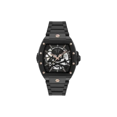 PHILIPP PLEIN Автоматический Механический Механизм Мужские Часы 44 мм Черный