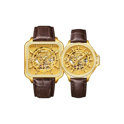 HIPINE Автоматический механический механизм Унисекс WeiYi Series Часы 37 мм Skeleton