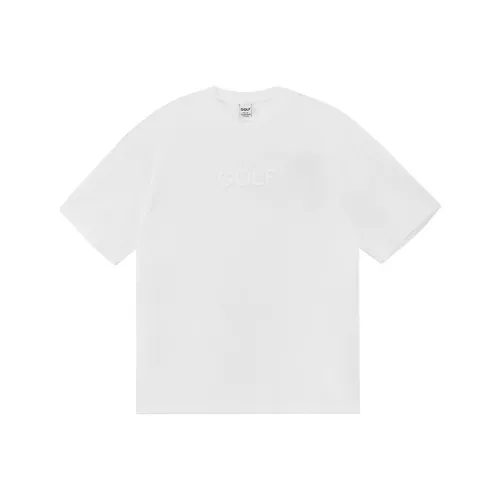 GOLF Однотонный Letter Logo Минималистский стиль Fashion Универсальный Повседневный Круглый вырез Короткий рукав Т-рубашка Мужская