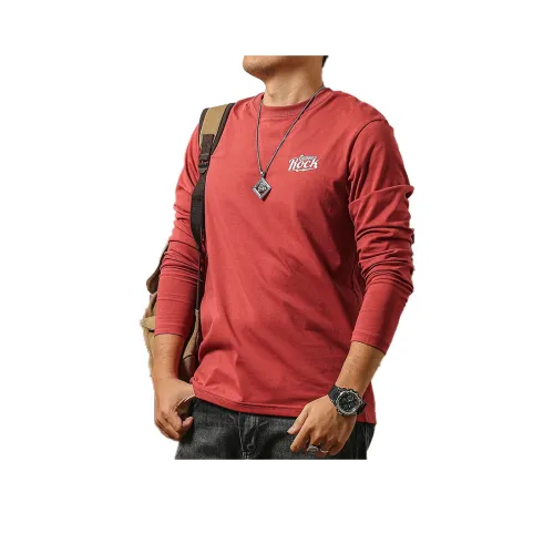 Seasonal Words T-Shirt Мужской Кирпично-Красный