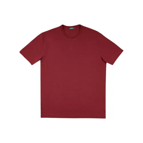 Zanone Red Men's T-Shirts Zanone Красные Мужские Футболки