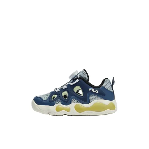 FILA KIDS VERTICAL Cracked Shoes Детские кроссовки для тренировок Низкий Топ Синий Дошкольные