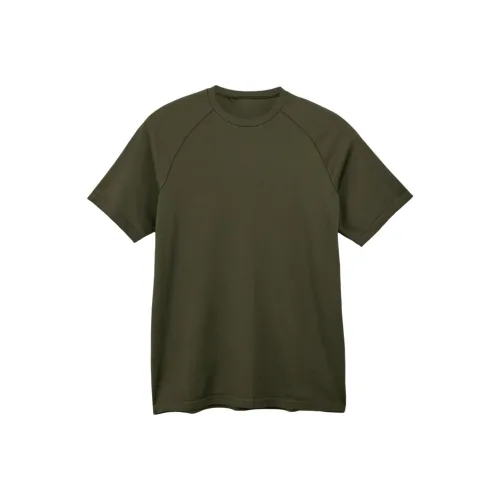 Y 3 Бег Короткий Рукав Tee T Рубашка Мужская Темно-Зеленая