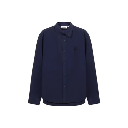 KENZO Classic Tiger Head Темно-синие Мужские Рубашки