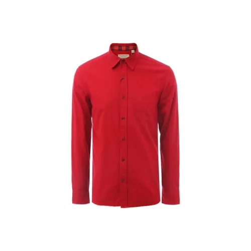 Burberry Red Men's Shirts Бургони Мужские Рубашки