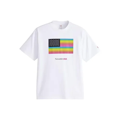 Levis New Order Collaboration Белая Унисекс Футболка