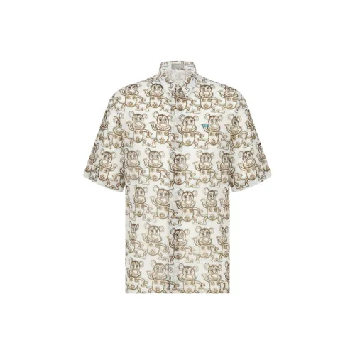 DIOR x Kenny Scharf Рубашка Мужская Коричневая