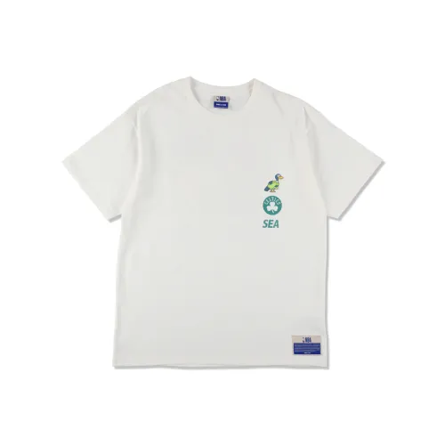 NBA x PARAPPA THE RAPPER x WIND AND SEA Celtics team FW24 T-Shirt Унисекс Белый