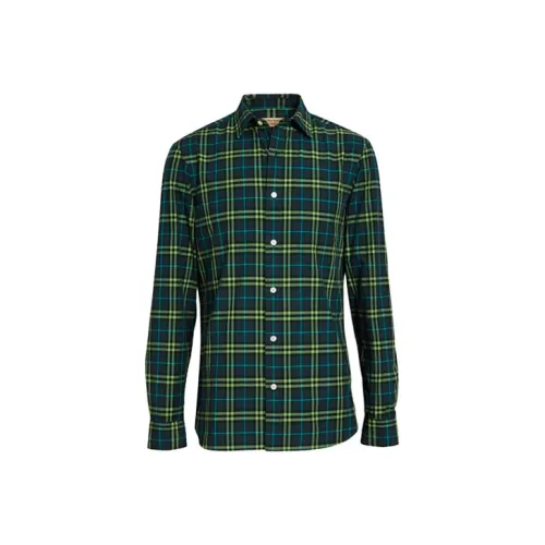Burberry Рубашка Мужская Синяя Зеленая