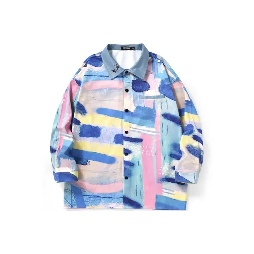 GENANX Рубашка Унисекс С Ярким Принтом