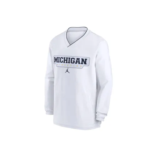 Jordan Michigan Wolverines Sideline T-Shirt Мужская Белая