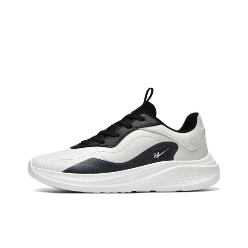 Binary Амортизация Rebound Поддержка Легкий Bottom Resistant Низкий Топ Беговые кроссовки Мужской Ecru