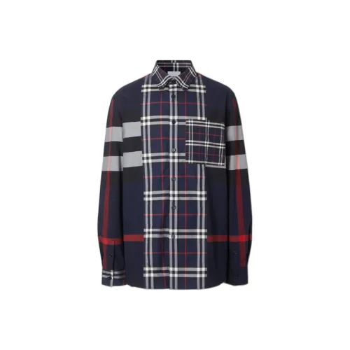 Burberry Рубашка Мужская Морской Синий