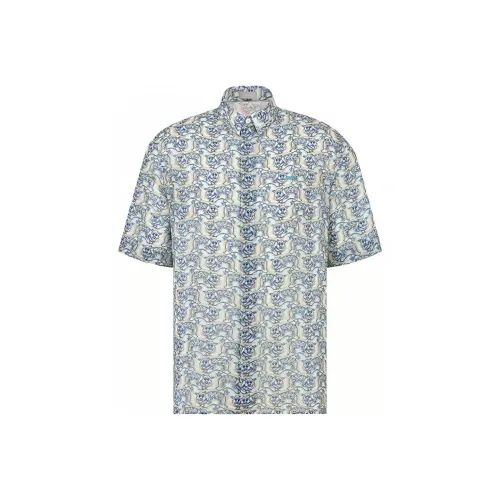 DIOR x Kenny Scharf Коллаборация FW21 Рубашка Мужская Многоцветная