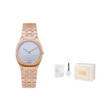 Белый циферблат, золотая полоска