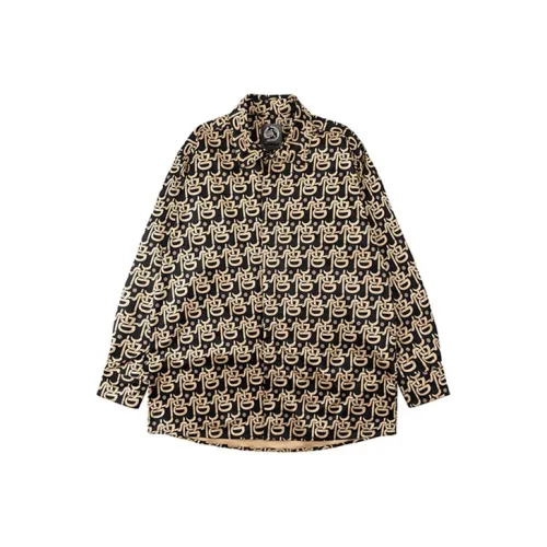 WOOKONG Мужские Золотые Рубашки