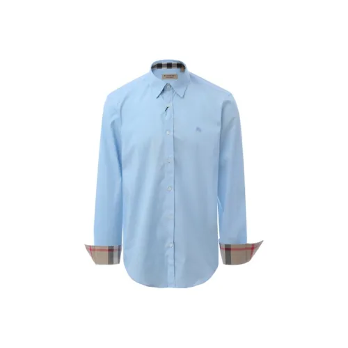 Burberry Рубашка Мужская Светло-Синяя