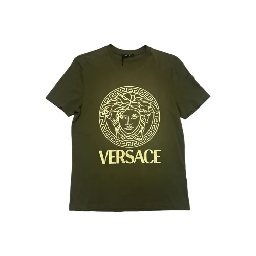 VERSACE SS24 T Рубашка Мужская Темно-Зеленая