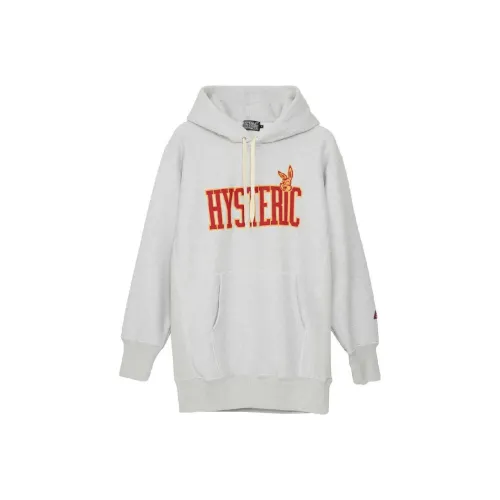 HYSTERIC GLAMOUR совместный бренд Светло-серый Мужские Свитшоты