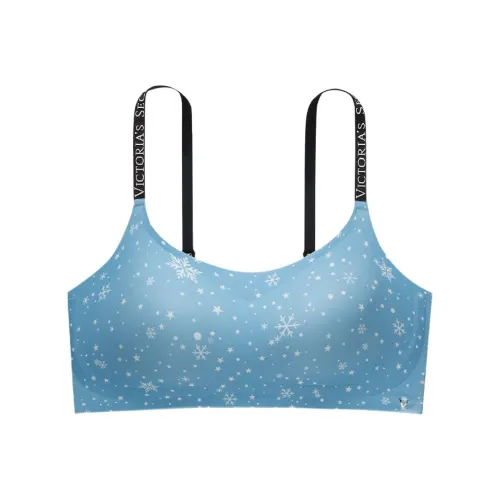 Victoria's Secret Бюстгальтер Женский Синий Снежинка С принтом