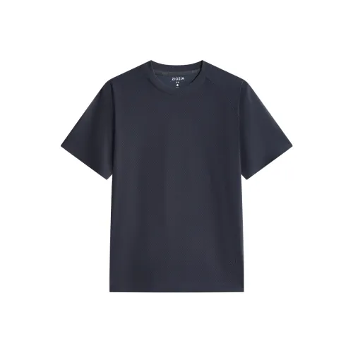 ZIOZIA x TONGQINNANZHUANG Летняя рубашка мужская темно-синий