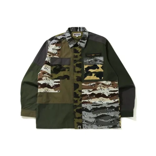 A BATHING APE Зеленые Мужские Рубашки