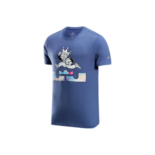 Nike Blue Men's T-Shirts Найк Синий Мужские Футболки