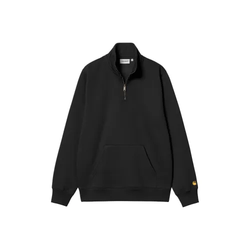 Carhartt WIP SS24 Chase Шея Zip Sweat Толстовка Мужской Черный