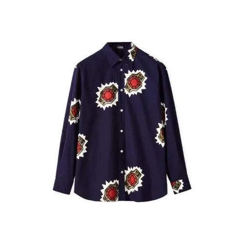 LOEWE FW21 Рубашка Мужская Морской Синий