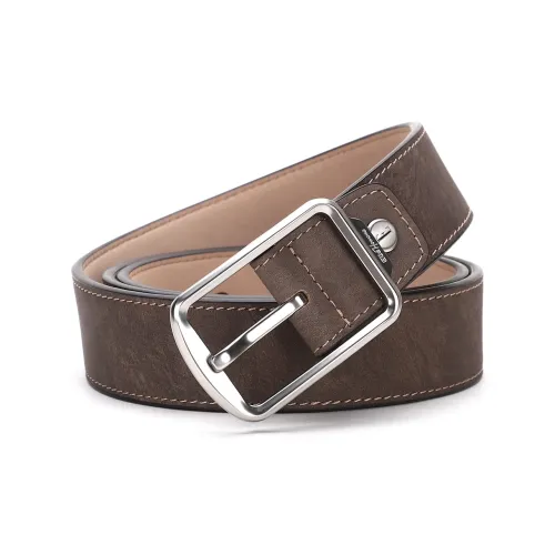 ELLE HOMME Ремни из коровьей кожи Мужские Светло-коричневые Ширина 3,4 см