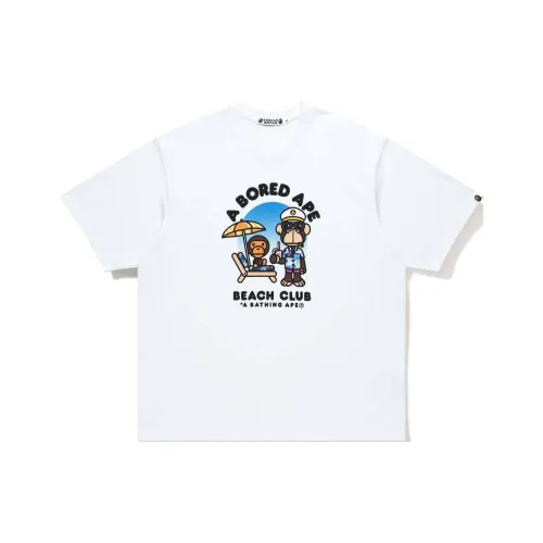 A BATHING APE Белая унисекс футболка