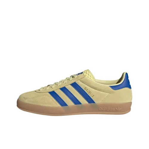 Adidas Originals GAZELLE INDOOR Устойчивые к истиранию низкие скейтборд-кроссовки Унисекс Желто-синие