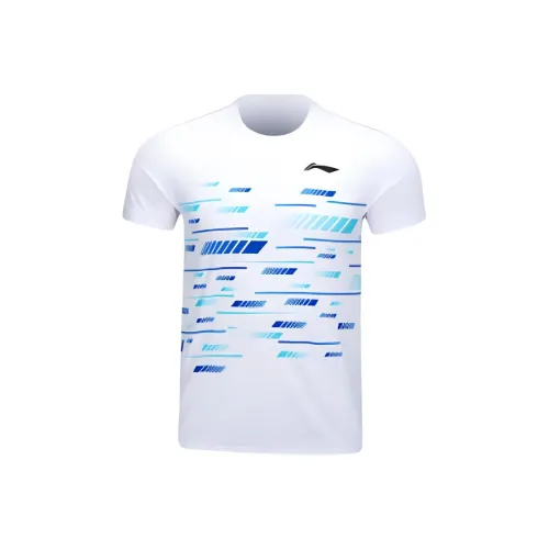 LINING Badminton Competition Series T-Shirt Унисекс Стандартный Белый