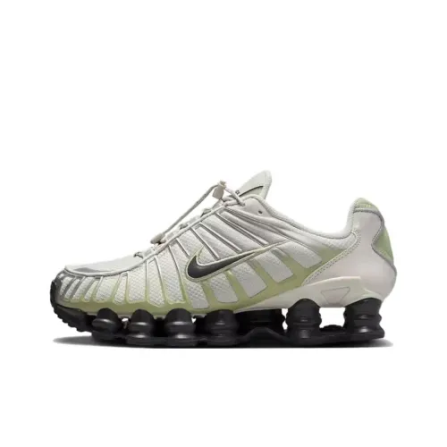 Nike Shox TL Series Slip-resistant Abrasion-resistant Low-top Беговые кроссовки Женские Бежево-зеленый