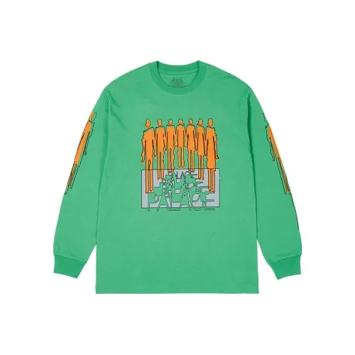 PALACE SS24 Collection REPEATER LONGSLEEVE SWEET PEARL GREEN Sweatshirt Unisex GREEN