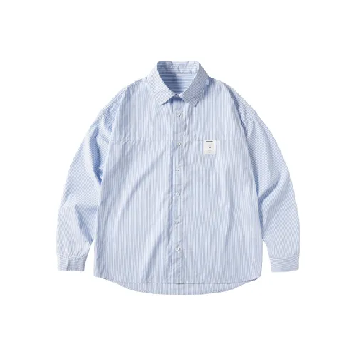 PSO Brand Рубашка Осенняя Унисекс Небесно-Синий