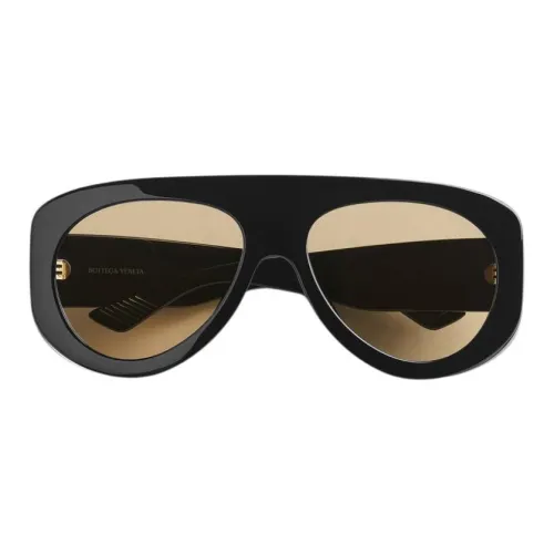 Bottega Veneta Металл Ацетат Aviator Солнцезащитные очки Унисекс Черный