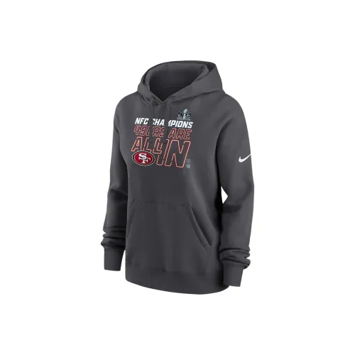 Nike San Francisco 49ers 2023 NFC Champions Trophy Свитшот Мужской Серый Черный
