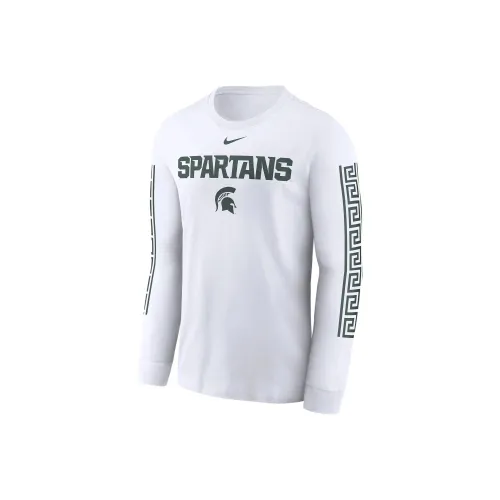 nike MichiganCollege State Spartans Local Spirit Слоган T-Рубашка Мужская Белая